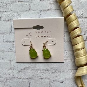 Lauren Conrad Green Dangle Pierced Earrings